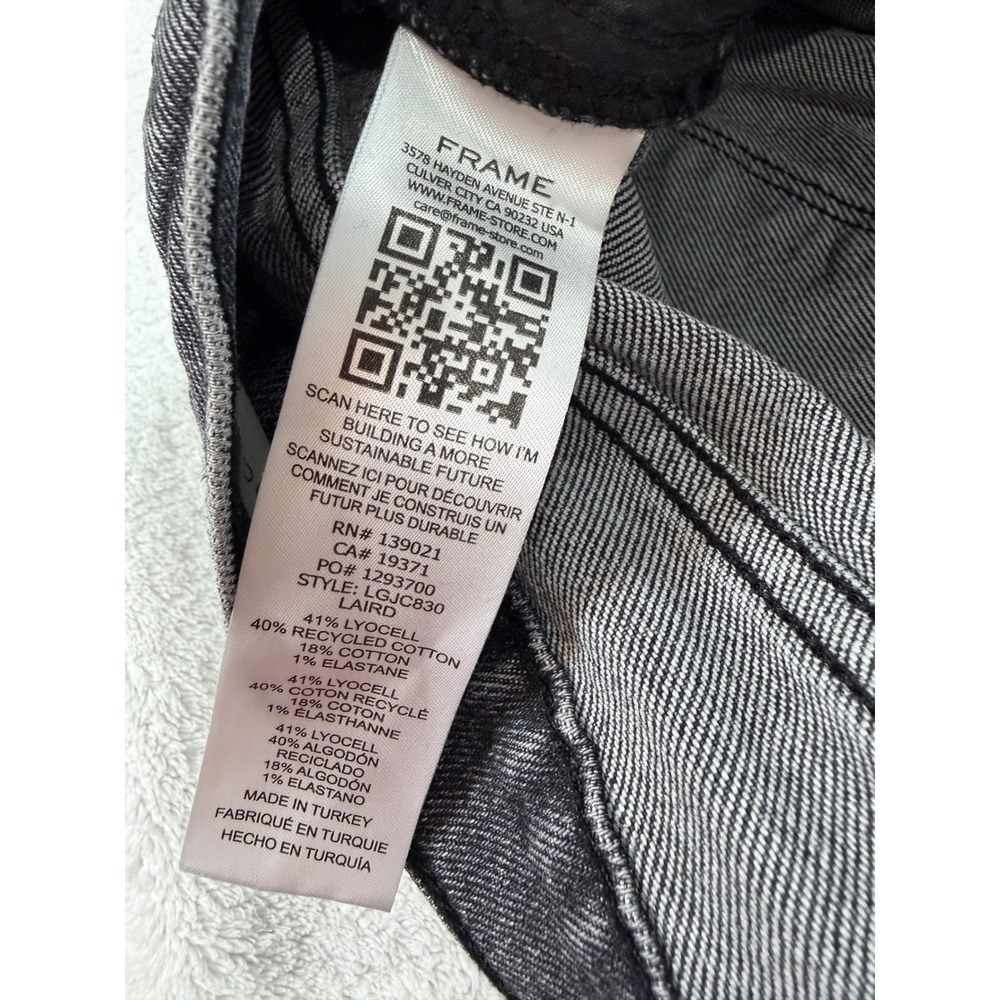 Frame Le Garcon Crop Jeans Laird Faded Black Slim Boyfriend LGJC830 Womens 31 - Picture 6 of 11